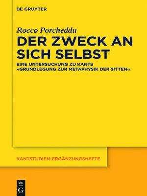 cover image of Der Zweck an sich selbst